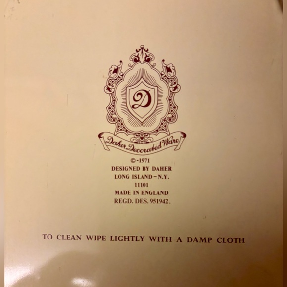 Vintage 1971 Daher Round Tin Bowl MADE IN ENGLAND. - Picture 6 of 6